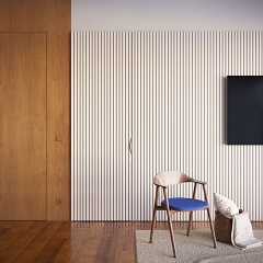 Скрытая дверь под декоративные рейки